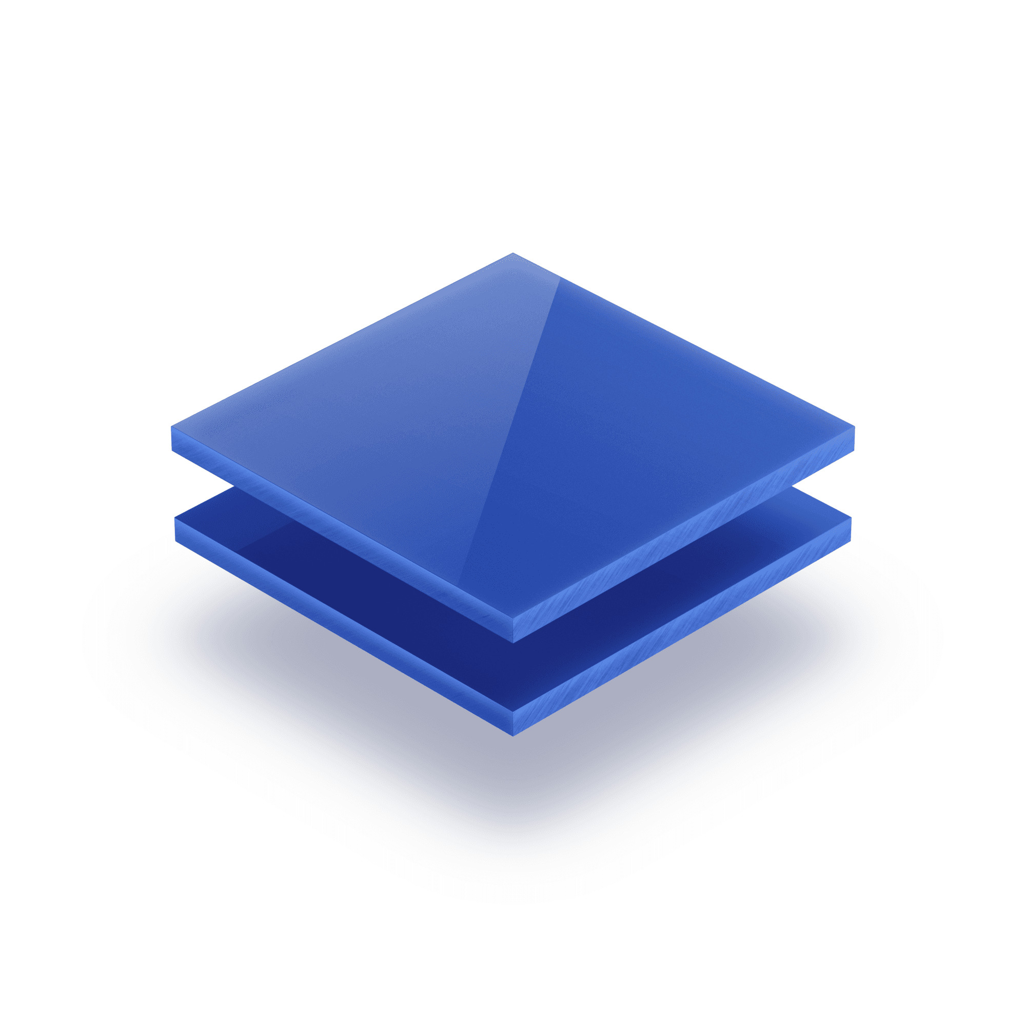 Acrylglasplatten 3 mm opal blau
