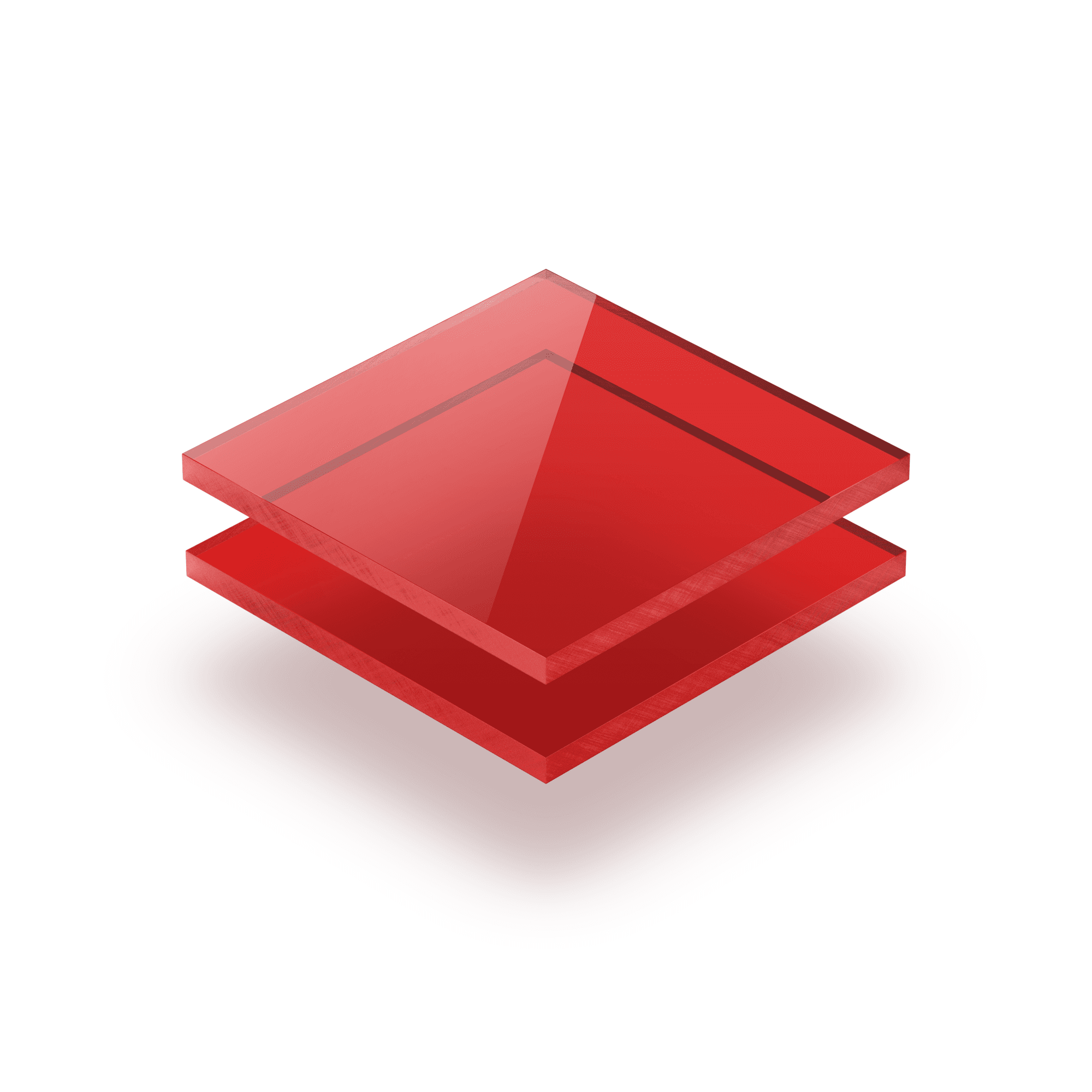 Acrylglasplatten 3 mm rot getönt