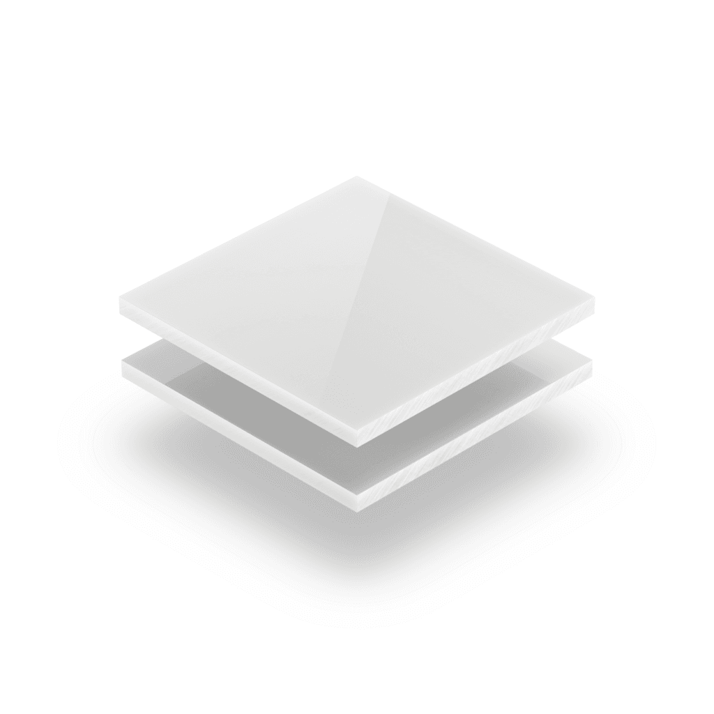Acrylglas Sanitär Weiß Glanz/Glanz 4 mm
