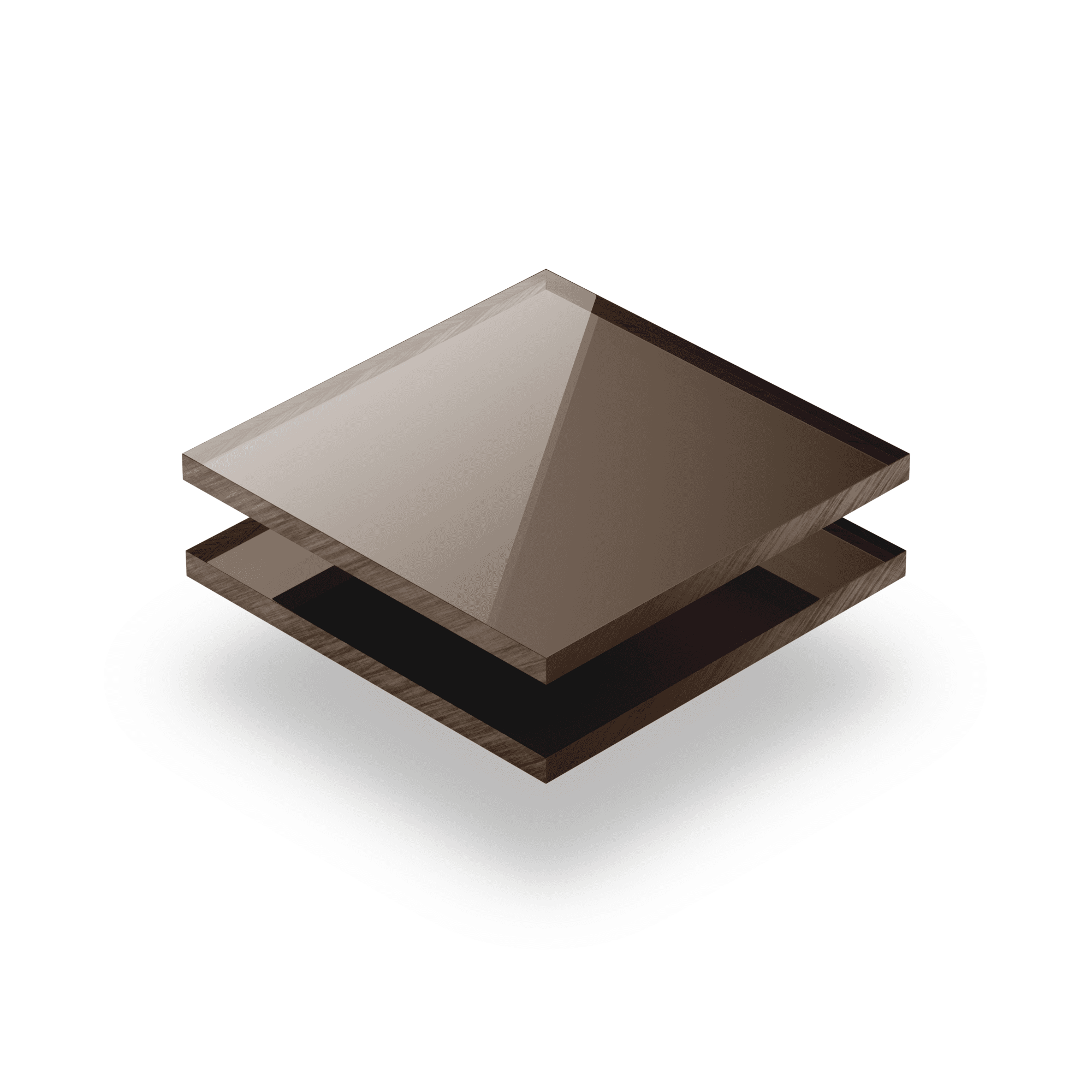 Acrylglasplatten 3 mm spiegel bronze