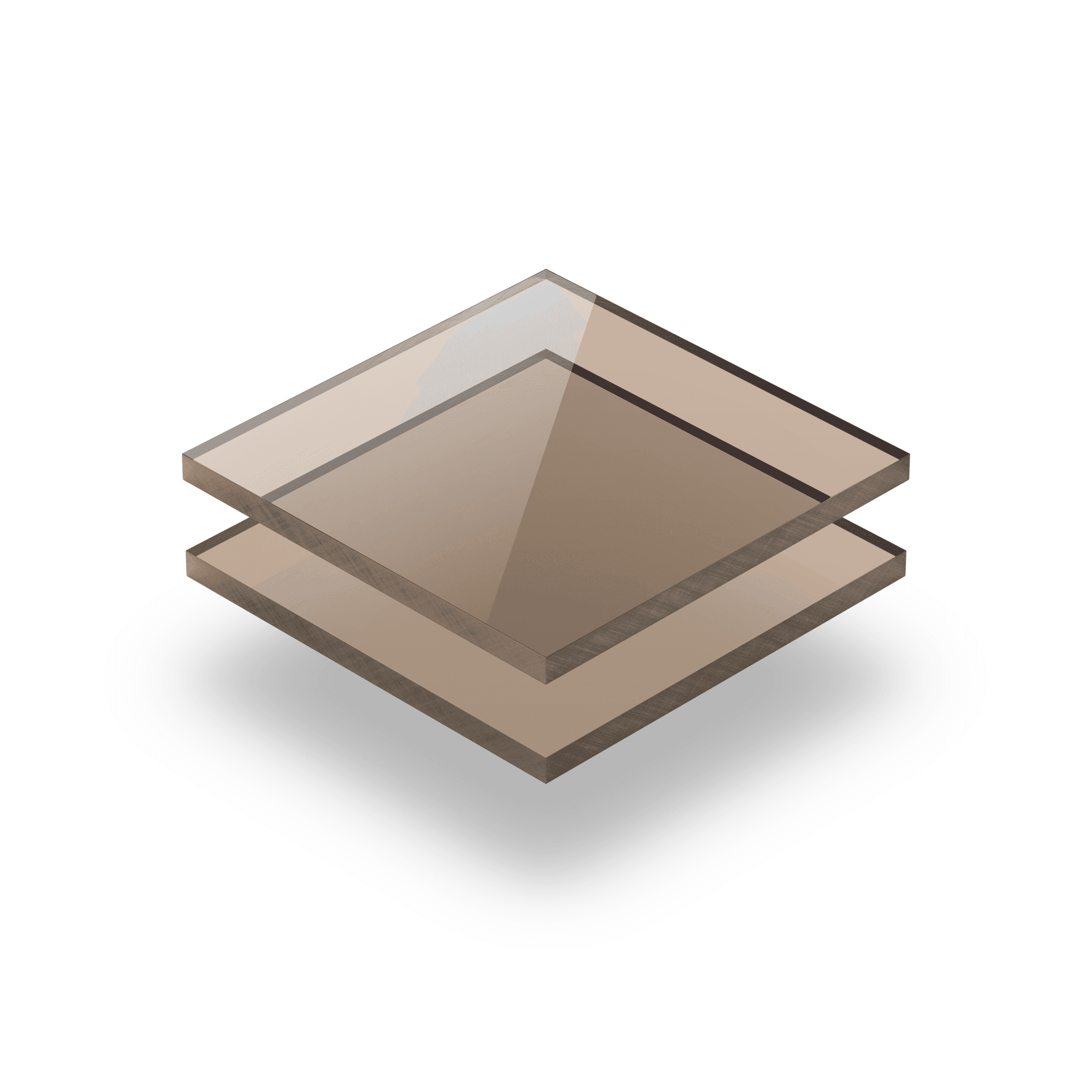 Acrylglasplatten braun transparent