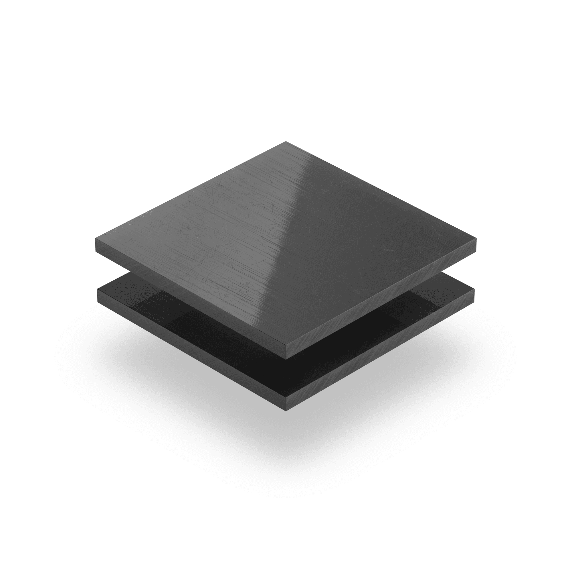 Platte dunkelgrau Hart PVC