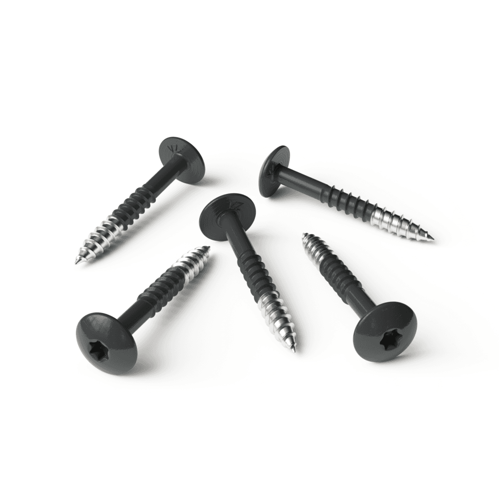 HPL Schrauben schwarzgrau RAL 7021