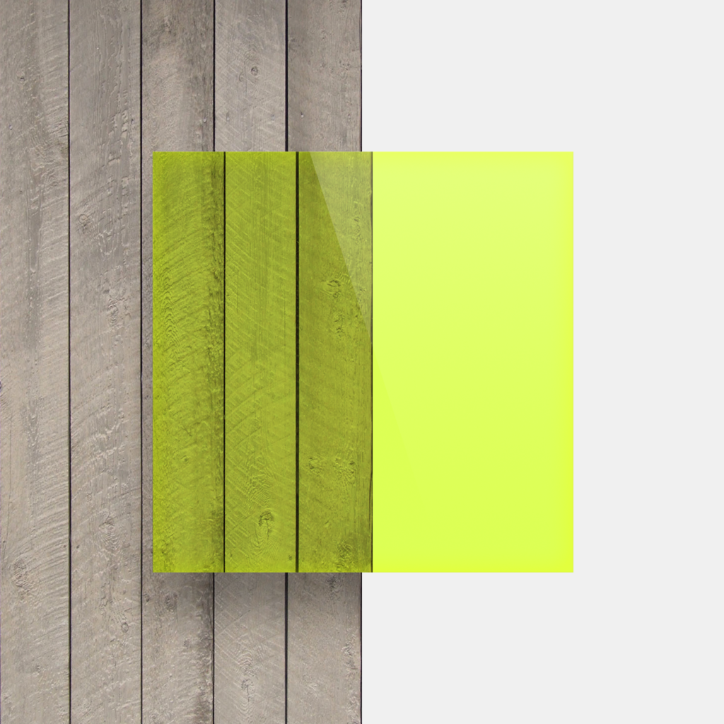 Acrylglasplatte fluoreszierend Grün