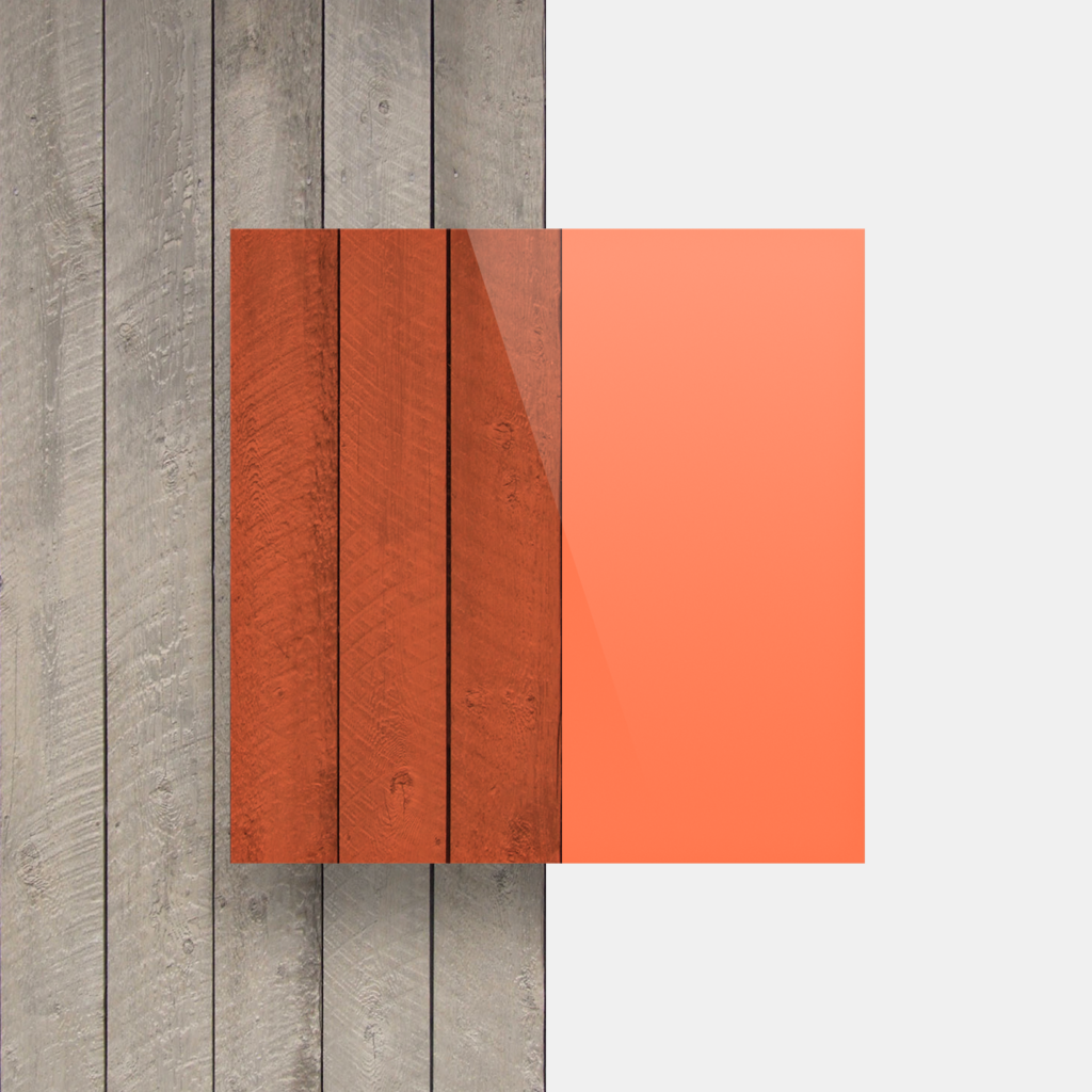 Acrylglasplatte fluoreszierend Orange