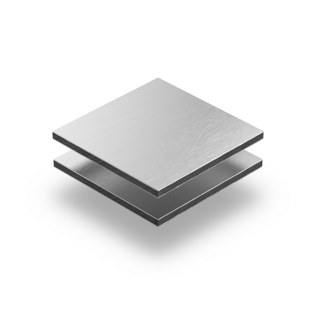 Alu Verbundplatten aluminium gebürstet RAL 9006
