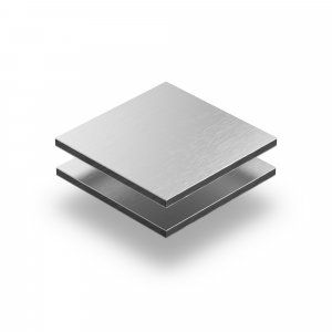 Alu Verbundplatten aluminium gebürstet RAL 9006