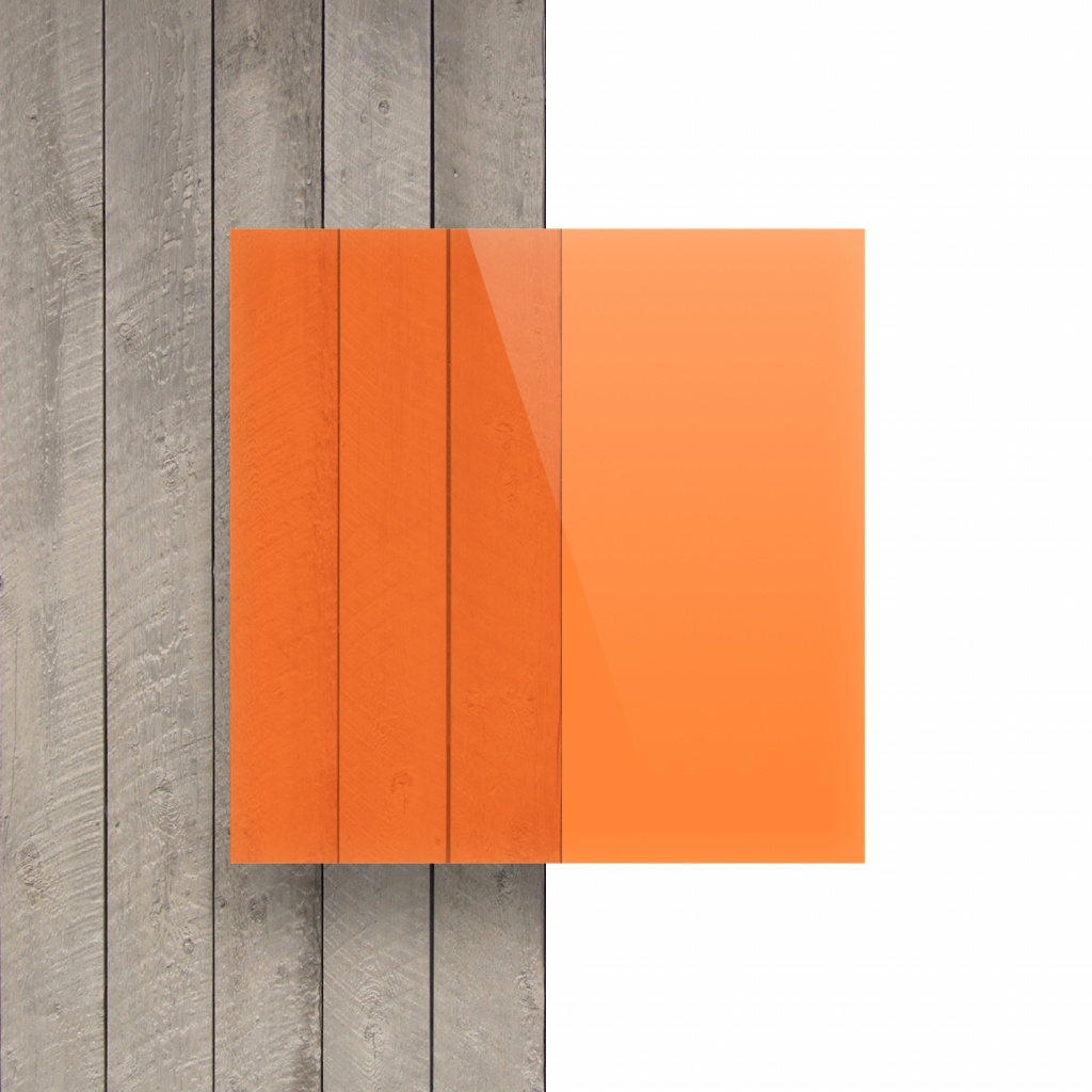 Acrylglas Platte fluoreszierend orange Vorseite