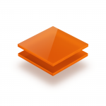Acrylglas Platte opal orange