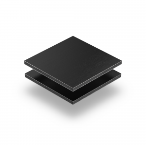 Aluminium Verbundplatte Schwarz gebürstet 3 mm